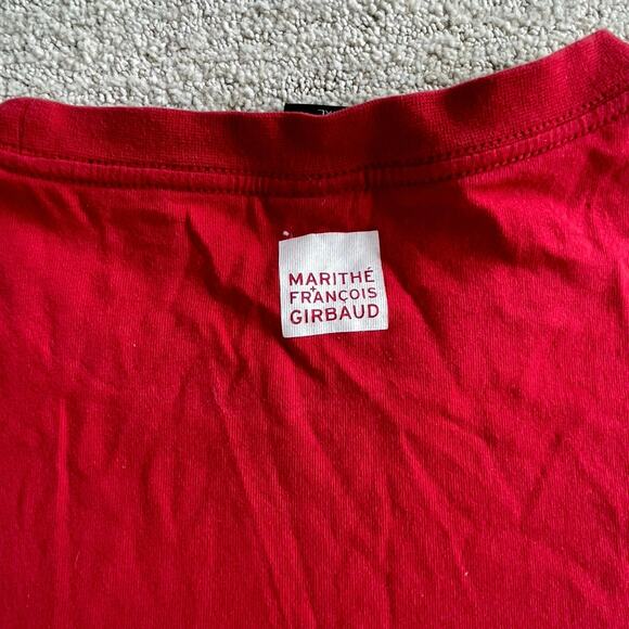 🔥VTG Marithe Francois Girbaud 4XL Boxing Glove Red Short Sleeve Graphic Shirt - Picture 9 of 14